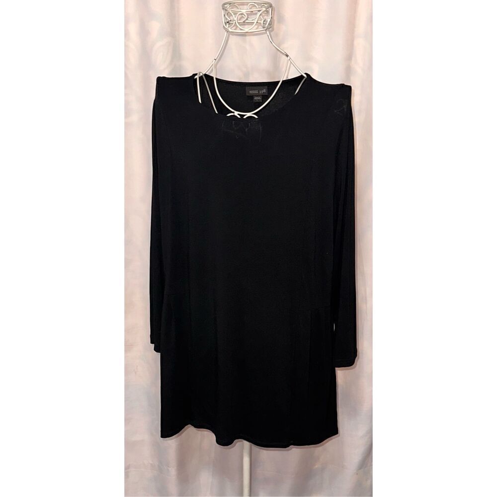 Beautiful black lightweight J Jill Wearever collection blouse womens size small